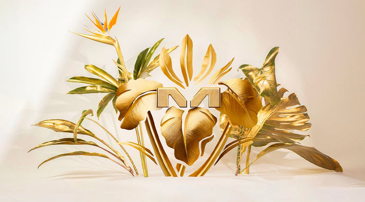 Logo MANCERA PARIS avec des feuilles dorées