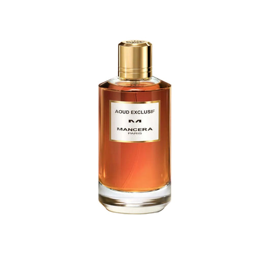 Eau de Parfum Aoud Exclusif de Mancera, fragrance orientale unisexe puissante aux notes de oud, rose, safran et cuir